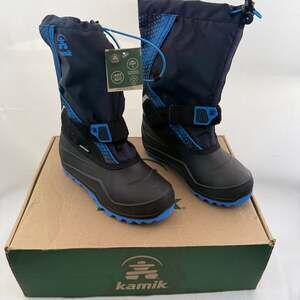 Kamik Youth Snowfall P 2 Waterproof Insulated Winter Boots Navy Blue Size 6